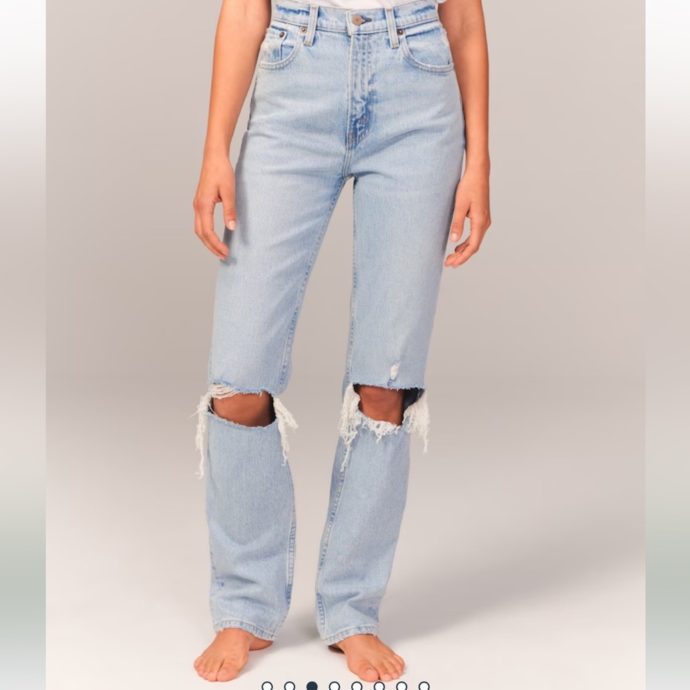Abercrombie & Fitch Curve Love 90’s Straight Ultra High Rise Jeans